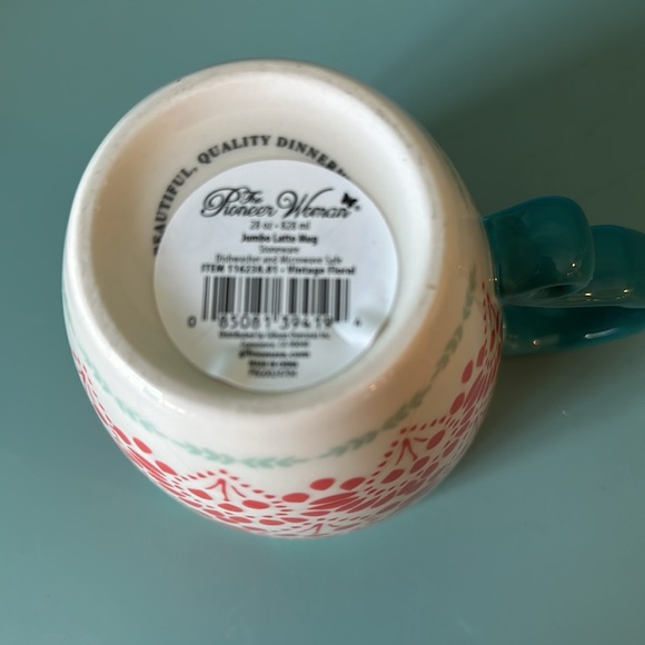 NWT 4 The Pioneer Women Vintage Floral 26 Oz Mug Jumbo Stoneware Latte Cup - Picture 5 of 9